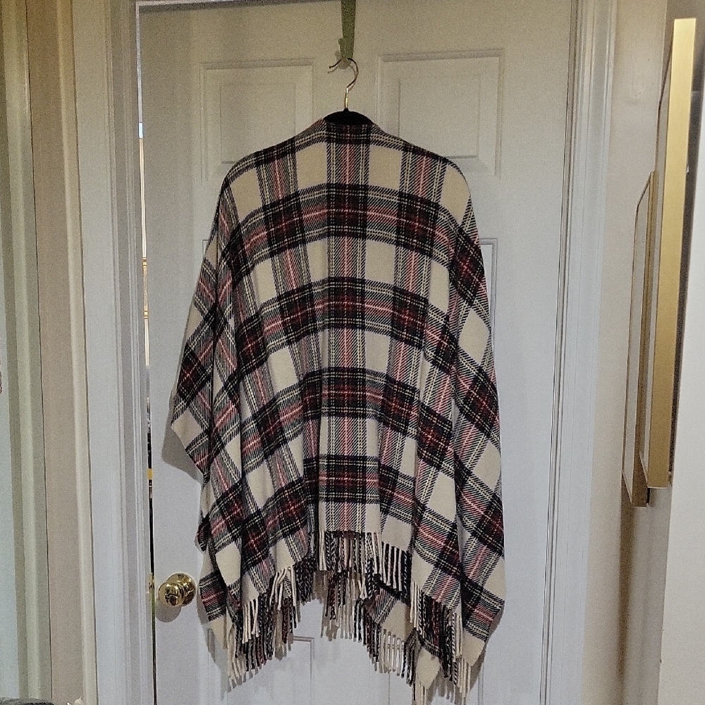 Ralph Lauren Vintage Plaid Fringe Shawl - Picture 13 of 14